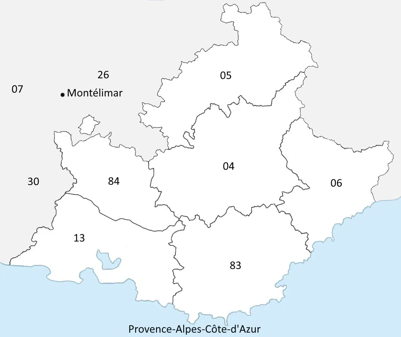 Emplacement de la ville Montélimar 26 en Rhône Alpes